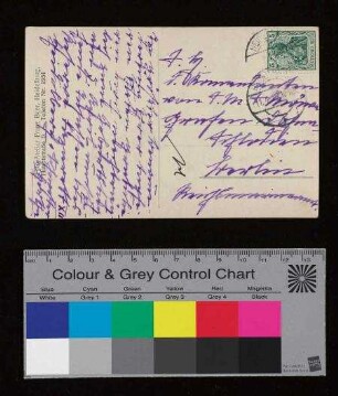 Postkarte handschriftlich geschrieben an Graf zu Dohna-Schlodien