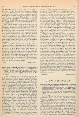 791-792 [Rezension] Evangelische Predigtmeditationen
