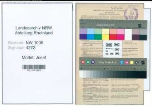 Entnazifizierung Josef Mottet , geb. 01.04.1891 (Geschaeftsinhaber)