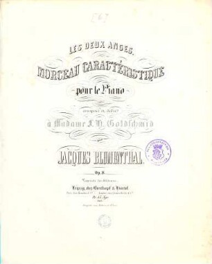 Les deux anges : Morceau caractéristique pour le Piano composé. Op. 8