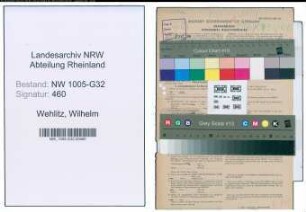 Entnazifizierung Wilhelm Wehlitz , geb. 07.01.1894 (Kommunalbeamter)