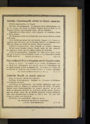 Italienische Angriffe am Cauriol gescheitert.