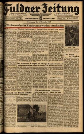 Ausgabe vom Donnerstag, den 04. November 1943.