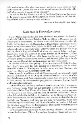 Kann man in Birmingham leben?