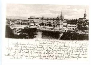 Neckarbrücke, Untere Neckarstraße, Postamt 1 (Kaiserstraße 2)