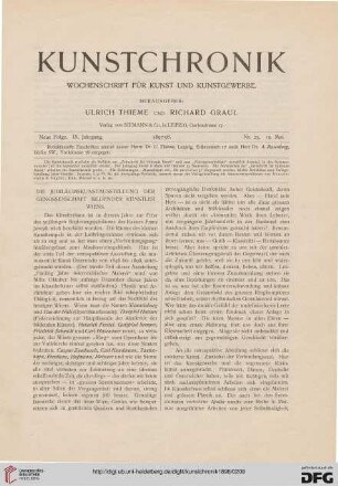 Die Jubiläumskunstausstellung der Genossenschaft bildender Künstler Wiens
