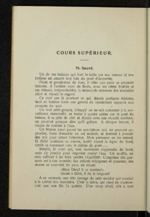 Cours supérieur.