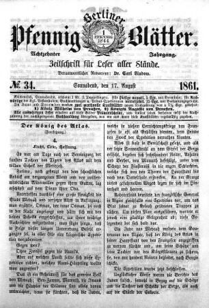 No. 34, Sonnabend, den 17. August
