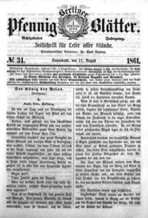 No. 34, Sonnabend, den 17. August