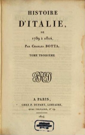 Histoire d'Italie, de 1789 à 1814. 3