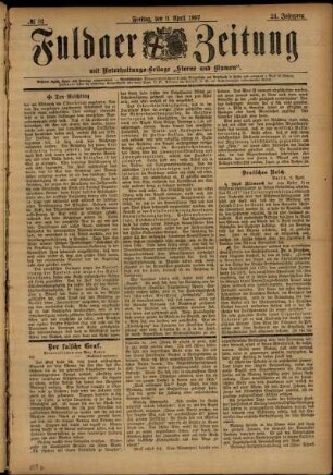 Ausgabe vom Freitag, den 09. April 1897.