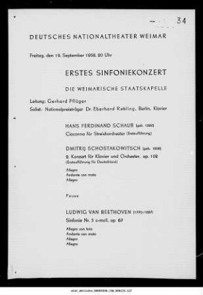 Erstes Sinfoniekonzert