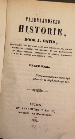 Vaderlandsche Historie, 5