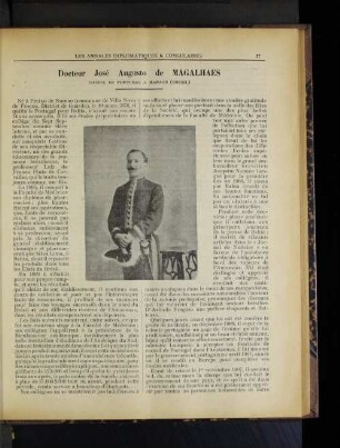Docteur José Augusto de MAGALHAES Consul du Portugal a Manaos (Brésil)