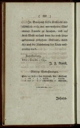 Nöthige Verbesserungen.