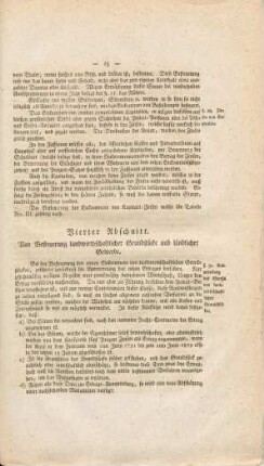 Vierter Abschnitt. Von Besteuerung landwirthschaftlicher Grundstücke und ländlicher Gewerbe