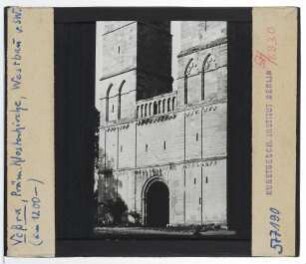 Kloster Veßra, Prämonstratenserkloster : Außenansicht von SW, Westfront, Türme