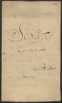 Sonaten; cemb; E-Dur; H 39; Wq 62.5