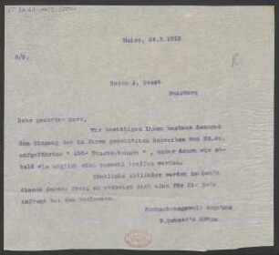 Brief an J. Quast : 24.03.1915