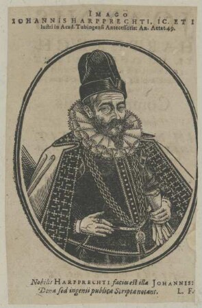 Bildnis des Iohann Harpprechtus