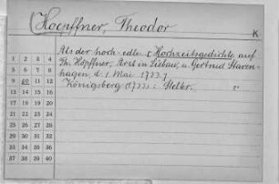 Höpffner, Theodor - Hoff, Michael