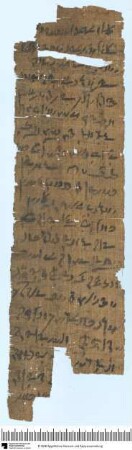 Demotischer Papyrus, Hochformat-Brief (Korrespondenz Hor-Tefnacht mit Eschnumpameter)