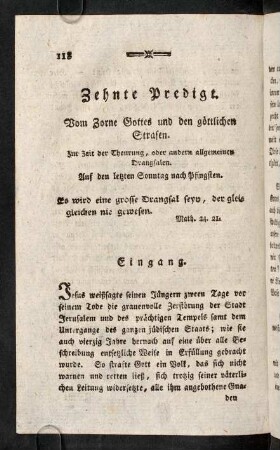 118-131, Zehnte Predigt. Vom Zorne Gottes und den göttlichen Strafen