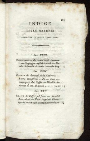 Indice Delle Materie Contenute in Questo Terzo Tomo.