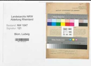 Entnazifizierung Ludwig Blom , geb. 10.10.1885 (Brauereivertreter)