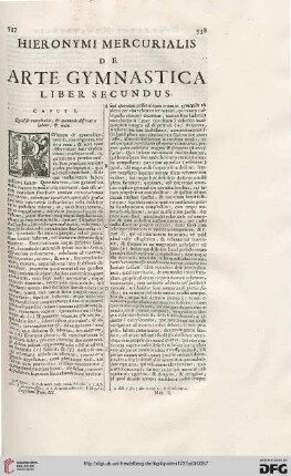 De arte gymnastica: Liber secundus
