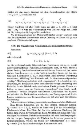§ 49. Die winkeltreuen Abbildungen des euklidischen Raumes