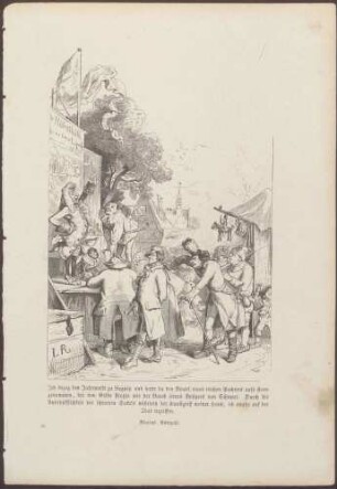 Illustration zu Johann Karl August Musäus Märchen Rübezahl: Jahrmarktszene