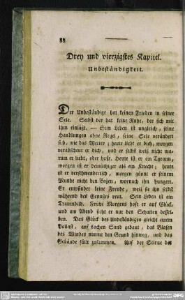 Drey und vierzigstes Kapitel. Unbeständigkeit