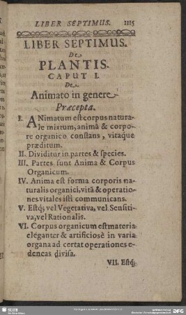 Liber Septimus. De Plantis