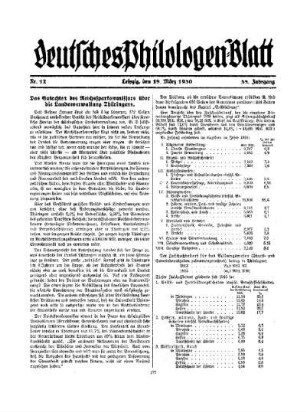 Das Gutachten des Reichssparkommissars über die Landesverwaltung Thüringens