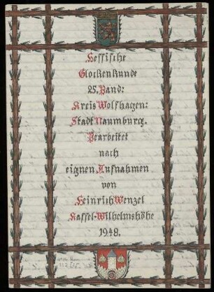 Bd. 25, [Nachtrag]: Kreis Wolfhagen: Stadt Naumburg