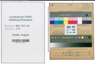 Entnazifizierung August Doelle , geb. 17.09.1889 (Polizist)
