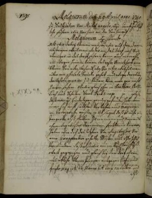 Molkwerum 29. April 1710