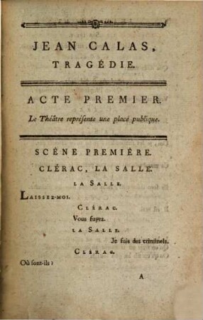 Jean Calas : tragédie en 5 actes ; représentée pour la première fois ... le 6 juillet 1791