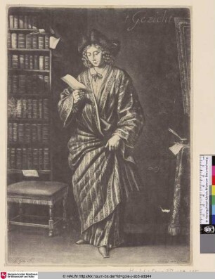 [Ein junger Gelehrter in seinem Studierzimmer; A young learned man in his study]