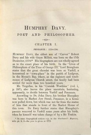 Humphry Davy, Poet and Philosopher