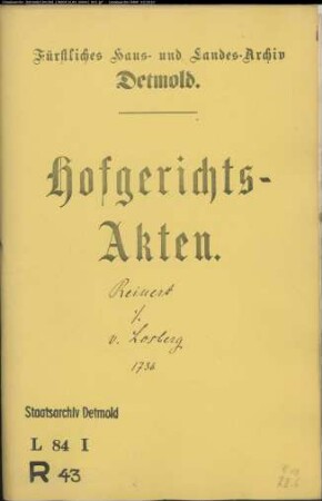 Reinert (Rennert), Gebrüder, Konduktoren zu Sylbach gegen Majorin von Loßberg und Kaufmann Kaupert - Pacht
