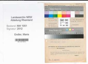 Entnazifizierung Maria Endler , geb. 23.01.1902 ()