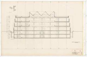 Zentralbibliothek der Landbauwissenschaft, Bonn Neubau: Schnitt S2, 1:50