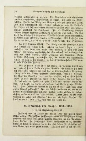 II. Friedrich der Große. 1740-1786