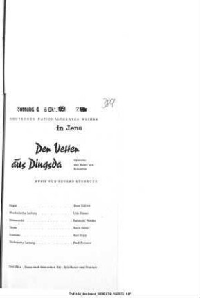 Der Vetter aus Dingsda
