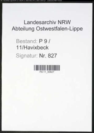 Heiratsregister Standesamt Havixbeck
