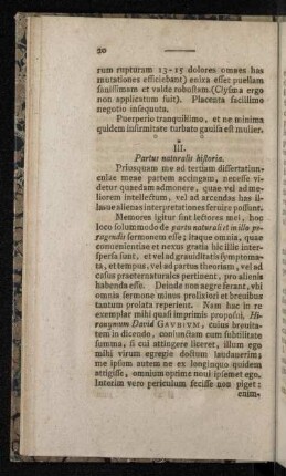 III. Partus naturalis historia.