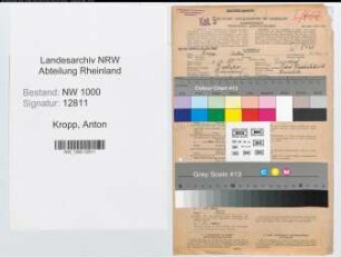 Entnazifizierung Anton Kropp, geb. 06.10.1895 (Kassenbote)