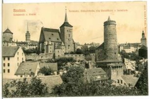 Bautzen. Petrikirche, Michaelskirche, alte Wasserkunst, Lauenturm